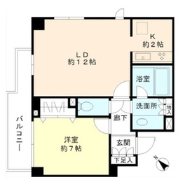 ヒューリック目黒三田 601 間取り図