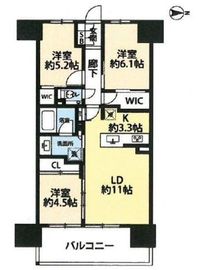 メイツ深川住吉 6階 間取り図