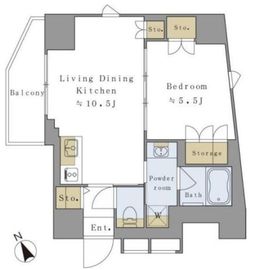 ブリリアイスト新宿曙橋 804 間取り図