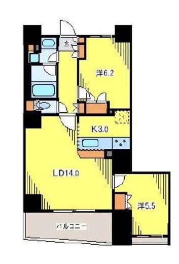 グランスイート日本橋人形町 2階 間取り図