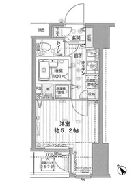 フォレシティ六本木 804 間取り図