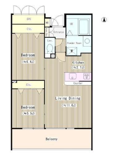 クレアールフレスカ 903 間取り図