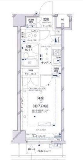 パレステュディオ新宿パークサイド 10階 間取り図