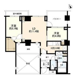 プラウド恵比寿 5階 間取り図