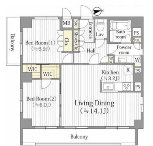 アウルフォレスト 601 間取り図