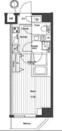 プレミアムキューブG北新宿 6階 間取り図