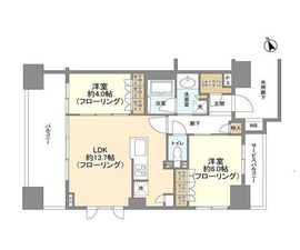 ルフォンリブレ浜松町キャナルマークス 4階 間取り図