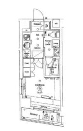 アクサス西新宿アジールコート 7階 間取り図