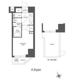 オーキッドレジデンス上野稲荷町 203 間取り図