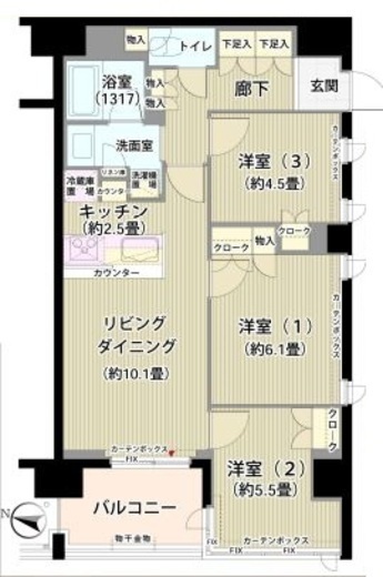 ガーデニエール砧レジデンス 420 間取り図