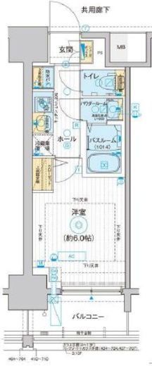 ディームス品川南大井 1006 間取り図