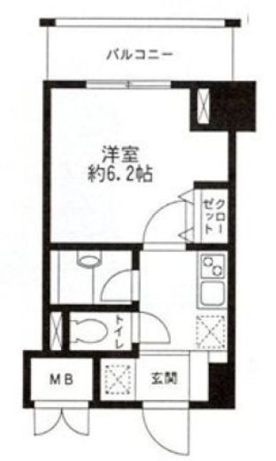 レジディア東品川 304 間取り図