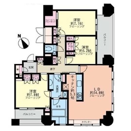 ルネ新宿御苑タワー 2203 間取り図