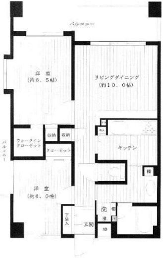 ジェイパーク恵比寿4 10階 間取り図