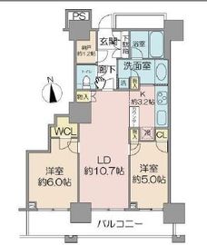 ベイクレストタワー 5階 間取り図