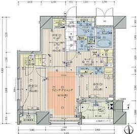 プレサンスロジェ八丁堀 1201 間取り図