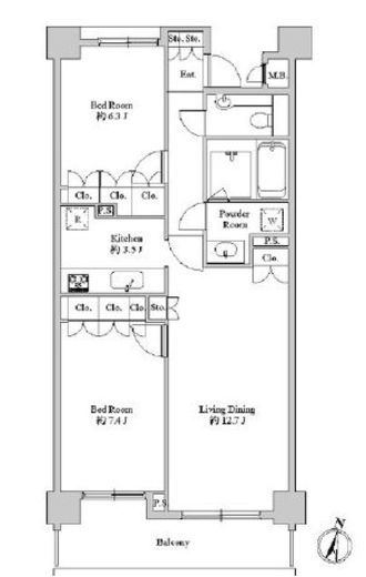 富士見デュープレックスリズ 502 間取り図