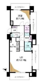 クレアール赤坂 8階 間取り図