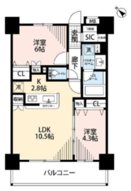 パレステージ神田 5階 間取り図