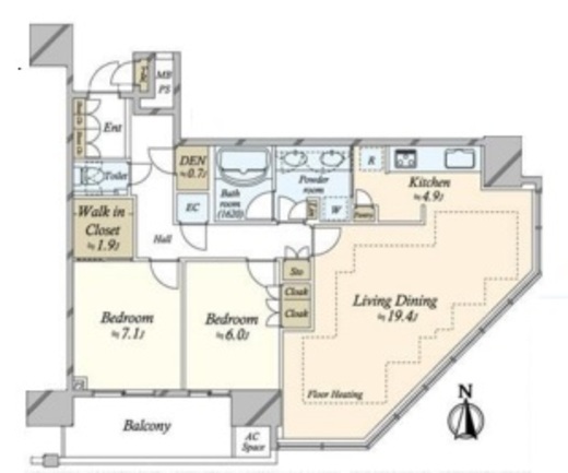 THE TOYOSU TOWER 41階 間取り図