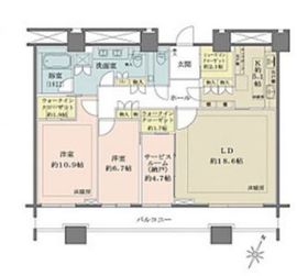 番町パークハウス 5階 間取り図