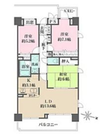 駒込パークハウス 3階 間取り図