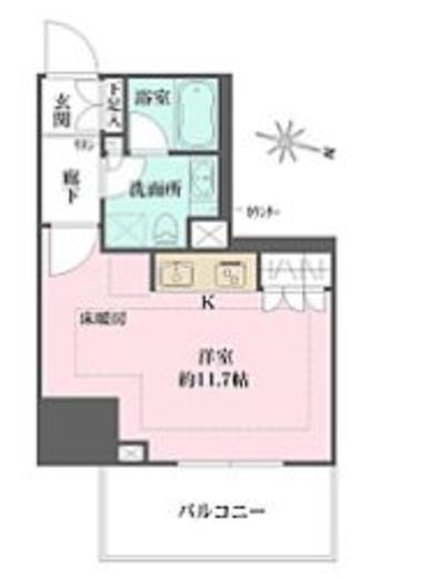 ベリスタ神楽坂 6階 間取り図