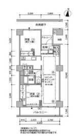 東雲キャナルコートCODAN 21-305 間取り図