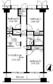 プレジール笹塚 2階 間取り図