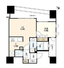 ローレルアイ恵比寿ピアース 5階 間取り図