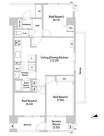 アーバンライフ目白駅前 2-201 間取り図