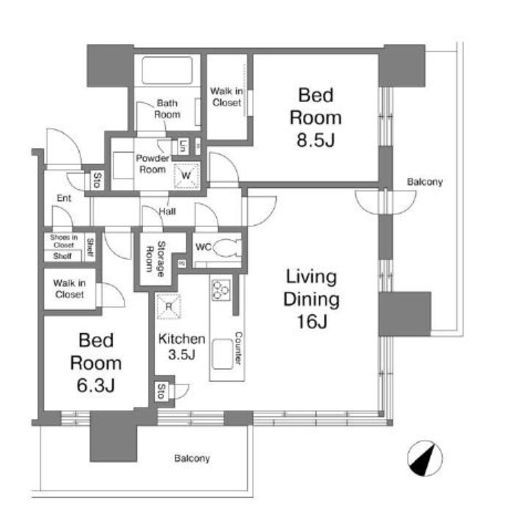 シティタワーズ東京ベイ 31階 間取り図