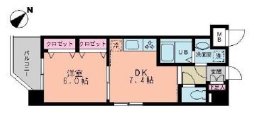 ルーチェ茗荷谷 206 間取り図