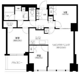 シティタワーズ豊洲ザ・シンボル 12階 間取り図