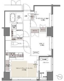 フォレストビュー護国寺 704 間取り図