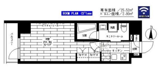 ステージグランデ新中野アジールコート 4階 間取り図