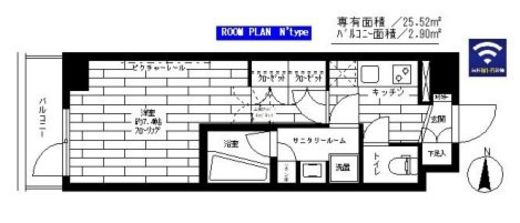 ステージグランデ新中野アジールコート 6階 間取り図