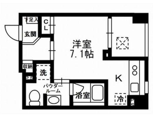 レジディア東日本橋 202 間取り図
