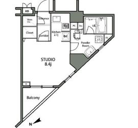 カスタリア池袋 707 間取り図