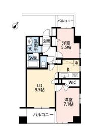 クレール中野 206 間取り図