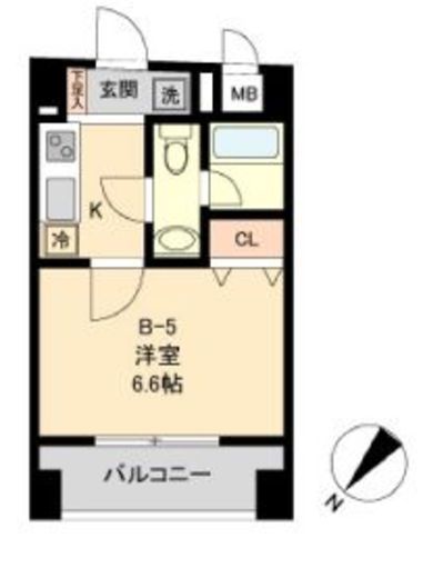 コモド水天宮レジデンス 805 間取り図