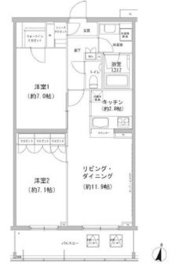 ヒューリックコート雪が谷 512 間取り図
