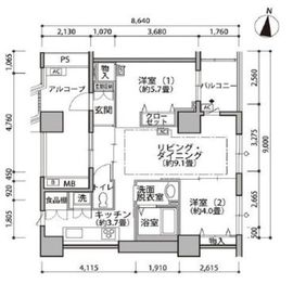 東雲キャナルコートCODAN 19-910 間取り図