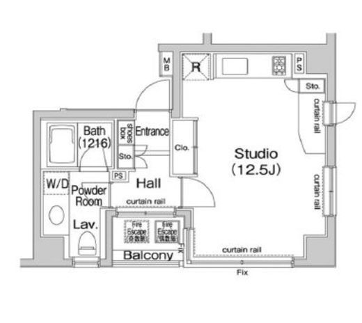 コンフォリア池袋 203 間取り図
