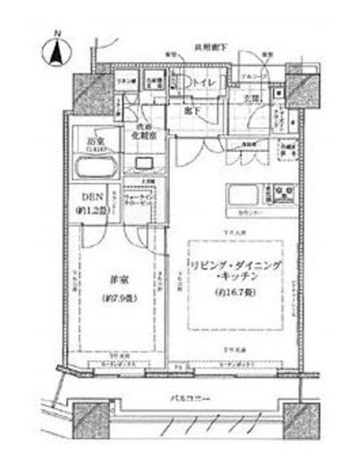 コンシェリア西新宿タワーズウエスト 35階 間取り図