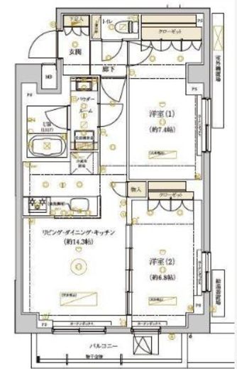 ドムススタイル武蔵小山 505 間取り図