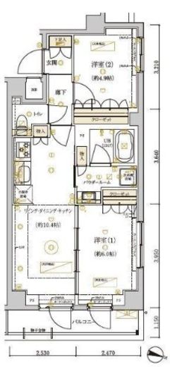 ドムススタイル武蔵小山 308 間取り図