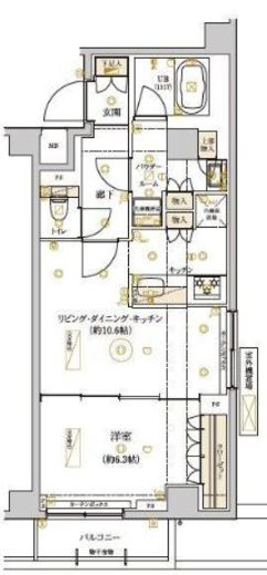 ドムススタイル武蔵小山 407 間取り図