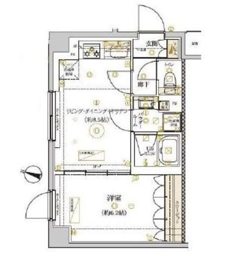 ドムススタイル武蔵小山 309 間取り図