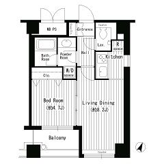 Wat's白金 701 間取り図